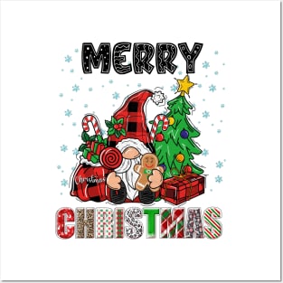 Merry Christmas Gnome Family Funny Xmas Tree Women Men Kids Posters and Art